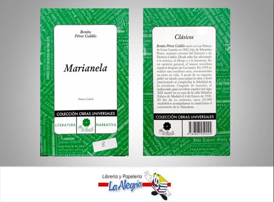 MARIANELA  TEMATICA NOVELA AUTOR BENITO PEREZ GALDOS EDITORIAL EL TREBOL