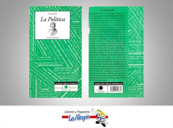 LA POLITICA TEMATICA FILOSOFIA AUTOR ARISTOTELES EDITORIAL EL TREBOL