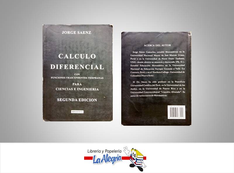 CALCULO DIFERENCIAL  TEMATICA CALCULO AUTOR JORGE SAENZ EDITORIAL HIPOTENUSA