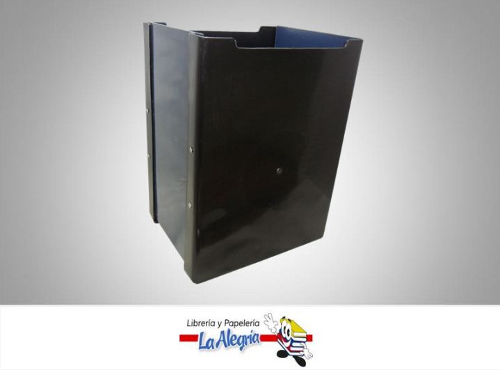 PAPELERA ACRILICA MEDIANA NEGRO C/AZUL MARCA S/M   