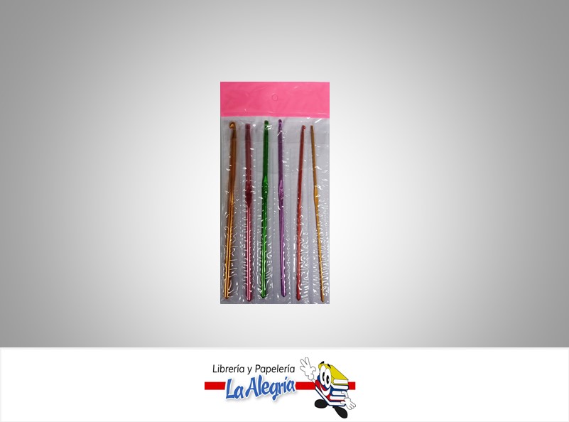 AGUJA TEJER SET 6 PZADE 2MM A 4.5MM MARCA MURANO   