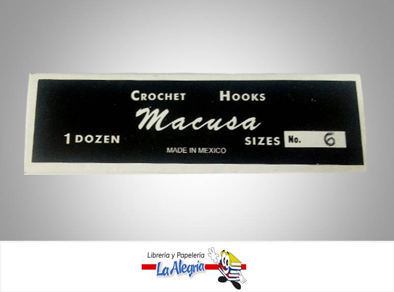 AGUJA CROCHET MACUSA N6 MARCA MACUSA   
