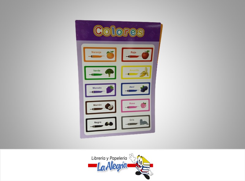 AFICHE EDUCATIVO COLORES 42X28CM MARCA S/M