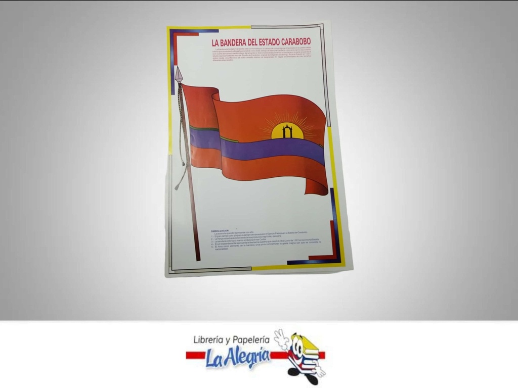 AFICHE MEDIANO BANDERA EDO CARABOBO MARCA S/M   