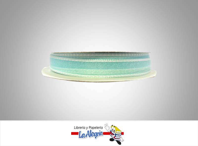CINTA ORGANZA 13MM TURQUESA XMETRO MARCA S/M   