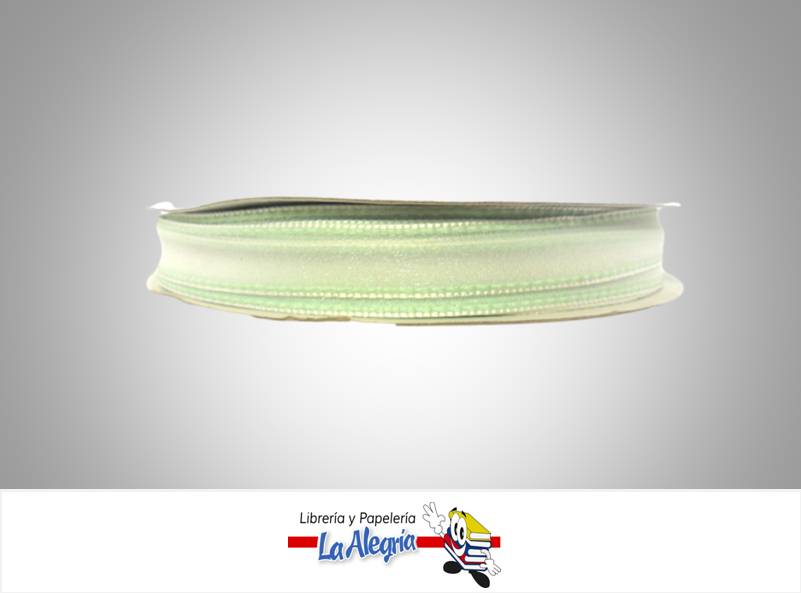 CINTA ORGANZA 13MM VERDE AGUA X METRO MARCA S/M