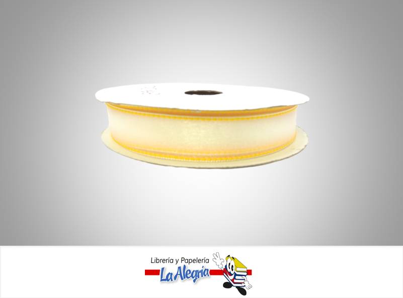 CINTA ORGANZA 23MM AMARILLO ARA XMETRO MARCA S/M   