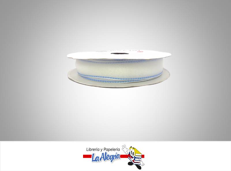 CINTA ORGANZA 23MM AZUL CIELO XMETRO MARCA S/M   