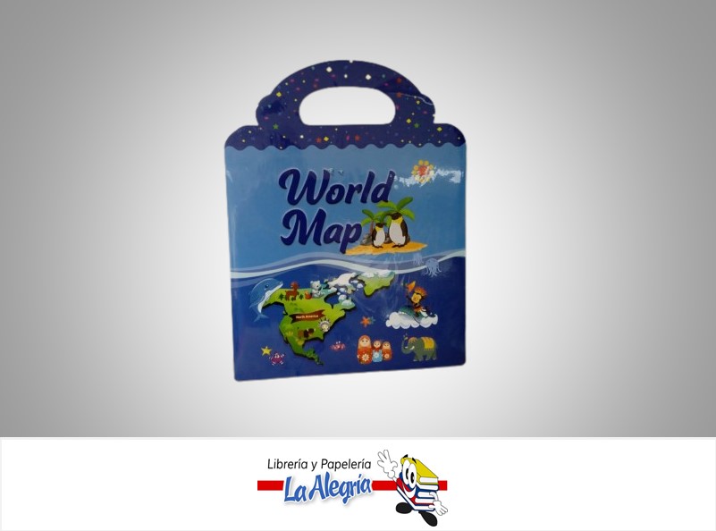 BLOCK APRENDIZAJE MAPAMUNDI CON CALCOMANIAS MARCA S/M