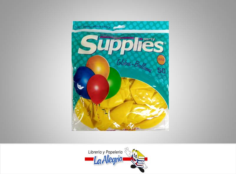 GLOBO R12 CRISTAL AMARILLO UND MARCA SUPPLIES   