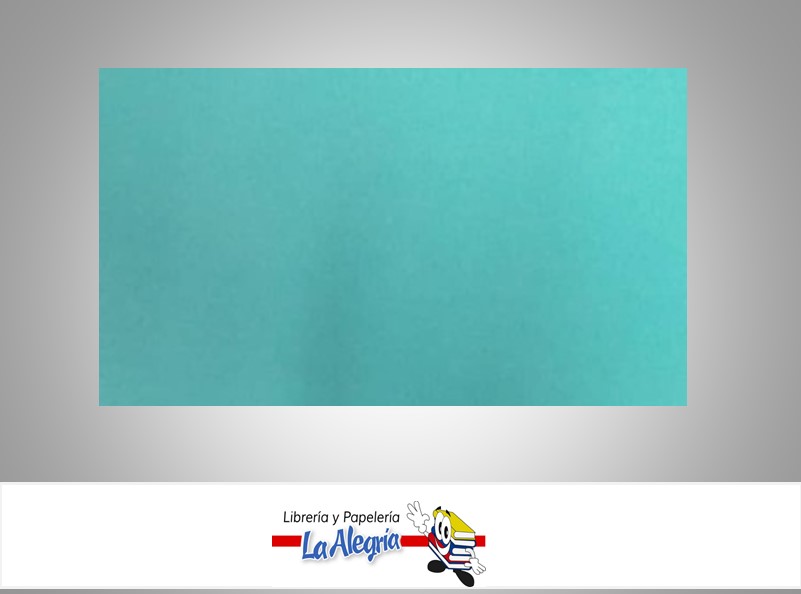 CARTULINA BRISTOL 66X48 CM AZUL TURQUEZA UND 120GR MARCA S/M