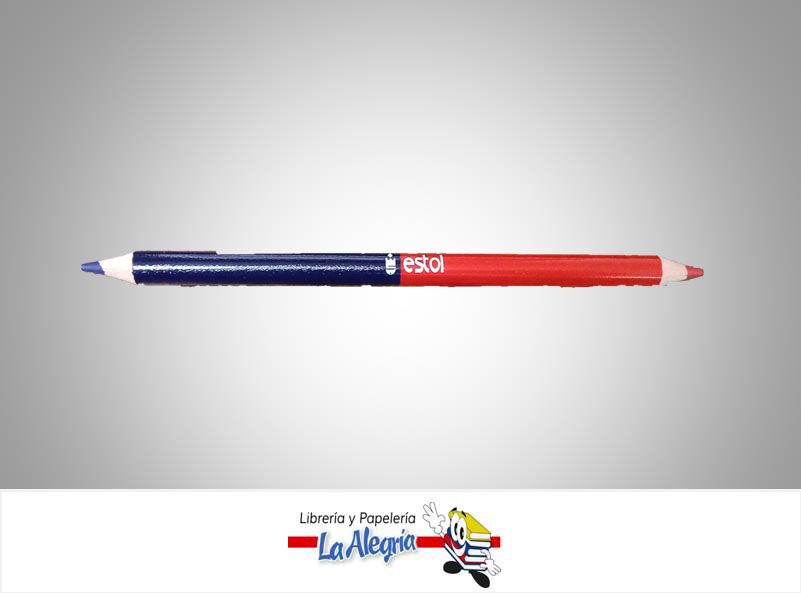 LAPIZ BICOLOR ROJO/AZUL UND MARCA S/M