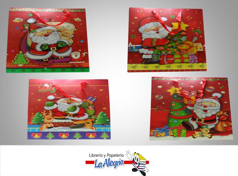 BOLSA DE REGALO 3D 42X31 D/NAVIDAD MARCA S/M   