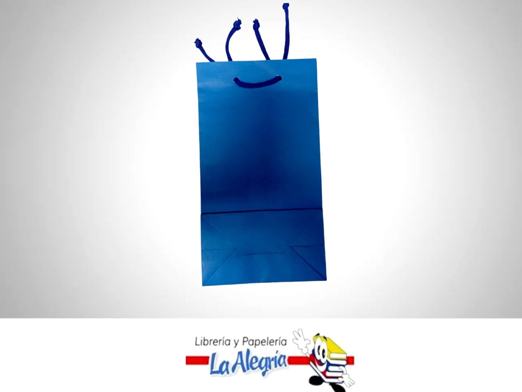 BOLSA DE REGALO KRAFT 14 X 25CM AZUL INTENSO MARCA CROMO DISEÑOS