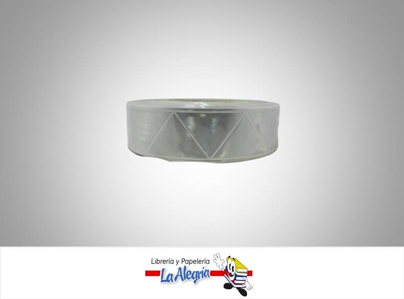 CINTA REFLECTIVA PLASTICA 38MM PLATA XME MARCA S/M   
