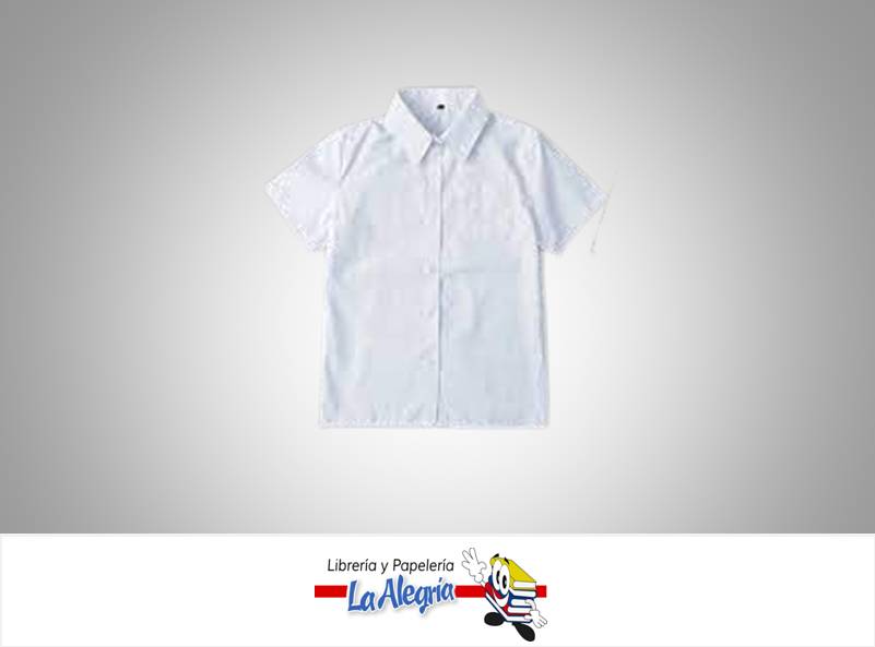 CAMISA ESCOLAR TALLA 8 BLANCA UND MARCA AGUAMIEL