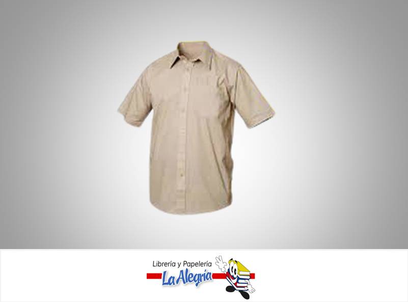 CAMISA ESCOLAR TALLA M BEIGE UND MARCA AGUAMIEL