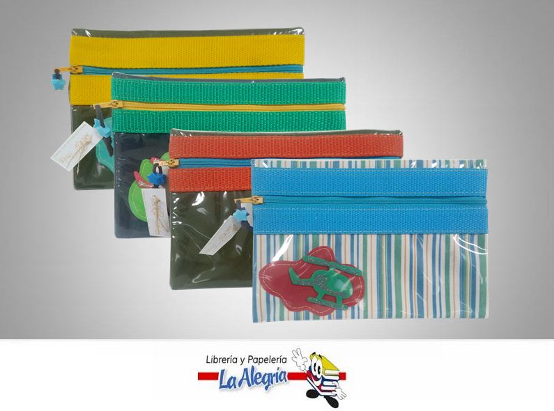 CARTUCHERA LONA C/CIERRE 20X14CM KIDS MARCA BELKIS TERAN   