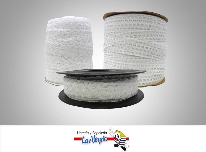 CINTA ENCAJE 20MM BLANCO XMETRO MARCA S/M   