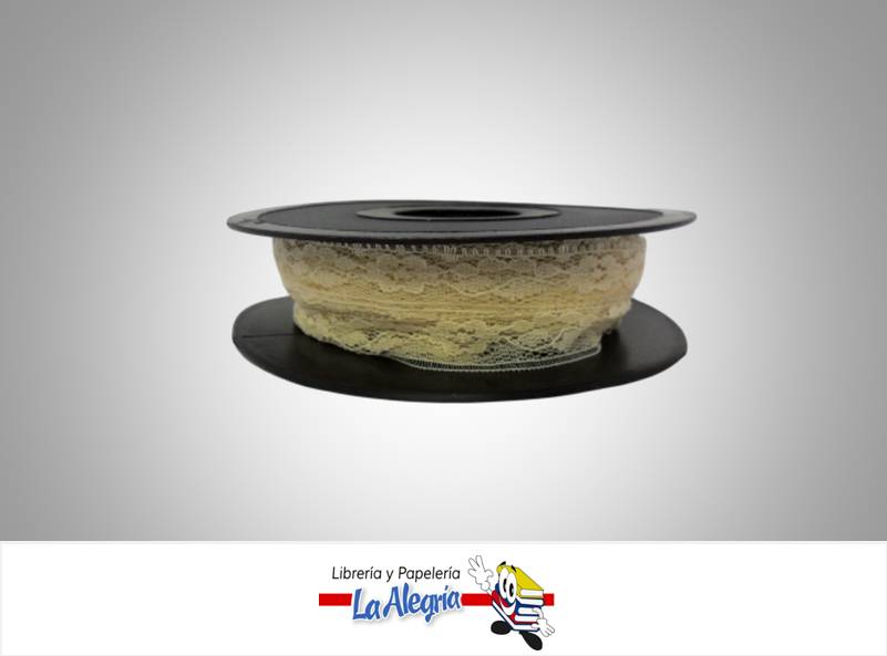 CINTA ENCAJE 17MM BIEGE XMETRO MARCA S/M   