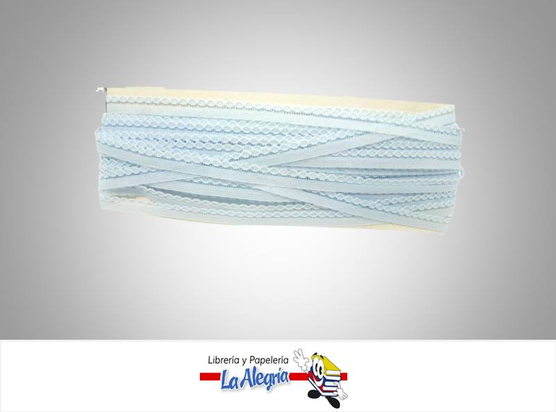 CINTA ENCAJE 09MM AZUL CIELO XMETRO MARCA S/M   