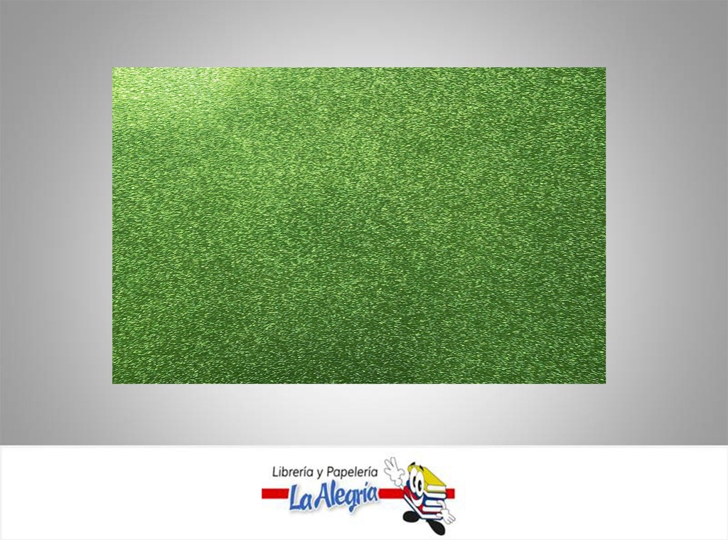 CARTULINA ESCARCHADA MICRO METALIZADA 50X70 CM VERDE UND 350GR MARCA S/M