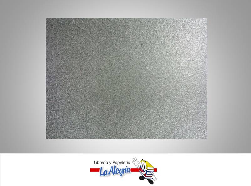 CARTULINA MICRO ESCARCHADA PLATEADO UND MARCA S/M