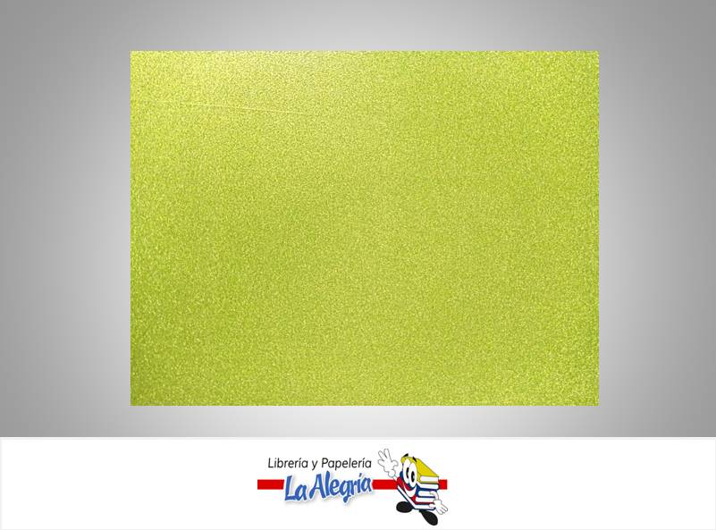 CARTULINA MICRO ESCARCHADA VERDE MANZANA UND MARCA S/M