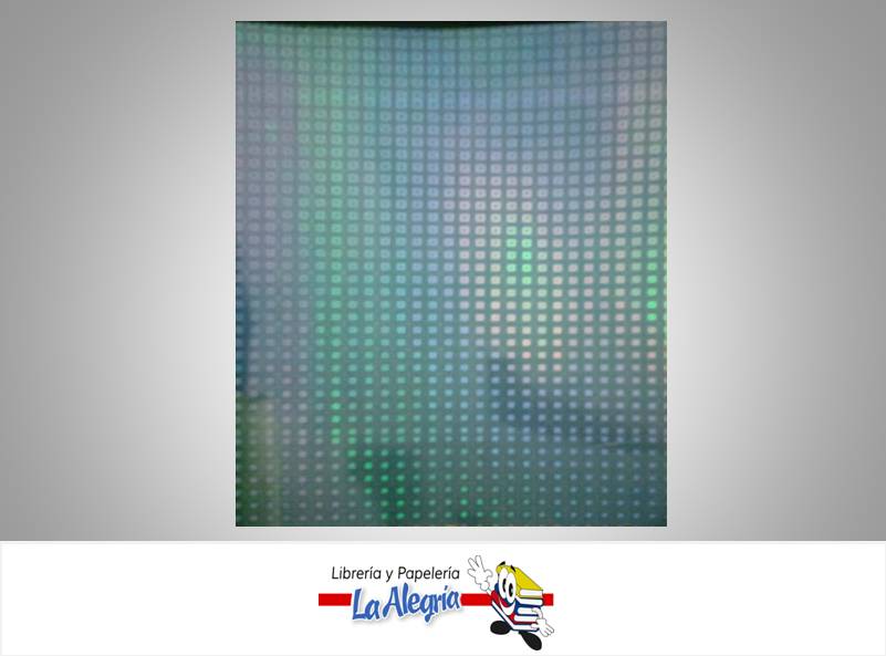 CARTULINA DOBLE FAZ HOLOGRAFICA 50X70 CUADROS AZUL CELESTE 230GR MARCA S/M