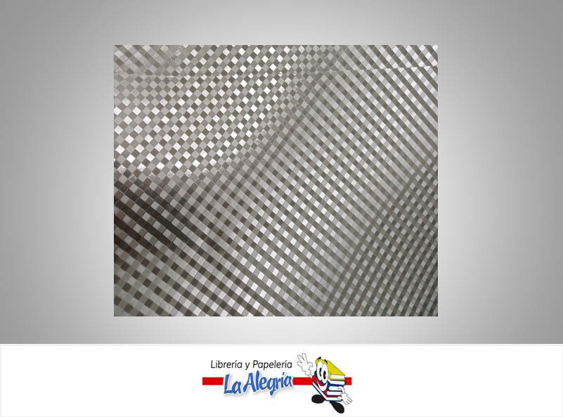 CARTULINA MICRO ESCARCHADA TRAMADO PLATA UND MARCA S/M