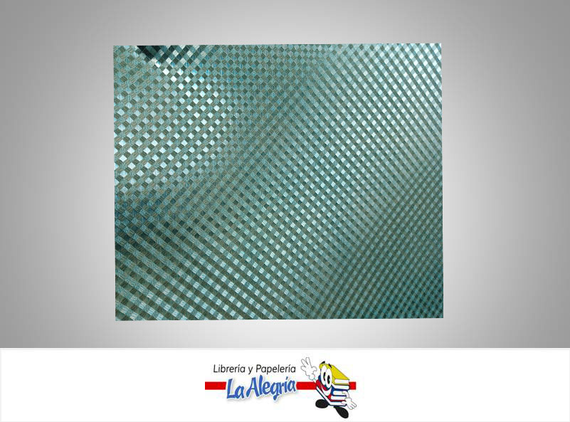 CARTULINA MICRO ESCARCHADA TRAMADO TURQUESA UND MARCA S/M