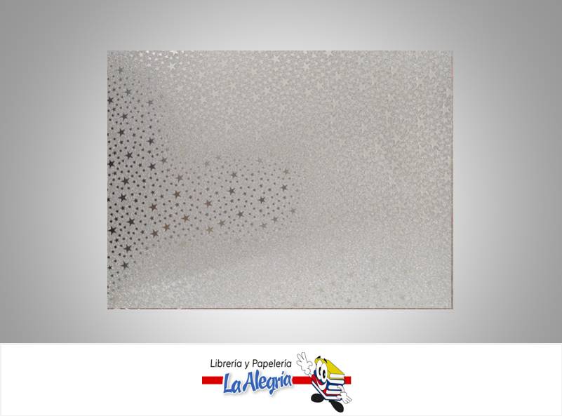 CARTULINA MICRO ESCARCHADA ESTRELLA PEQ PLATA UN MARCA S/M