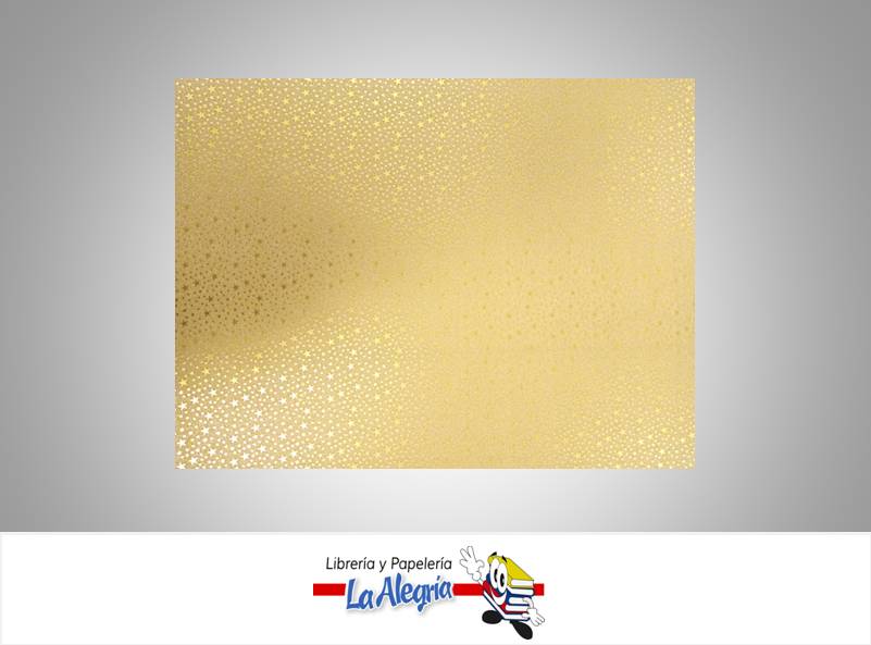 CARTULINA MICRO ESCARCHADA ESTRELLA PEQ DORADO UND MARCA S/M