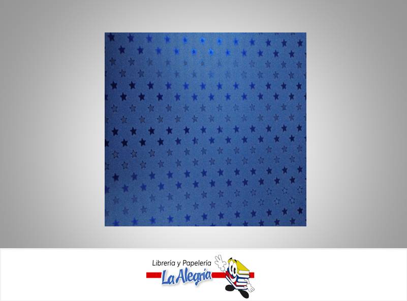 CARTULINA MICRO ESCARCHADA ESTRELLA AZUL REY UND MARCA S/M