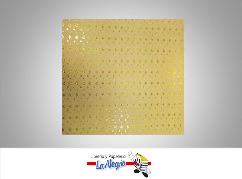 CARTULINA MICRO ESCARCHADA ESTRELLA AMARILLO UND MARCA S/M