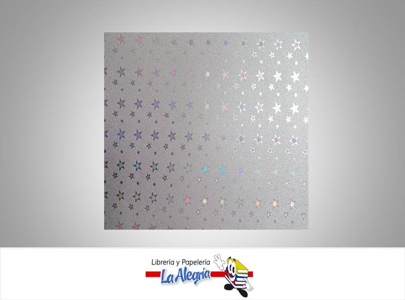 CARTULINA MICRO ESCARCHADA ESTRELLA ROSA PASTEL MARCA S/M