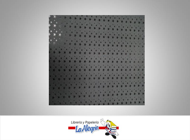 CARTULINA MICRO ESCARCHADA ESTRELLA NEGRO UND MARCA S/M
