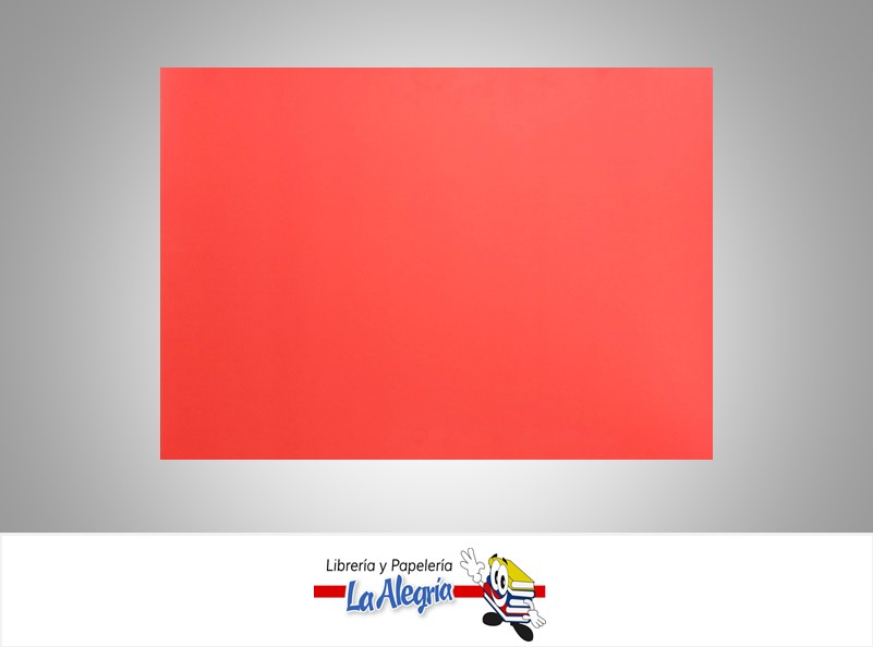 CARTULINA FLUORESCENTE 64X45CM ROJA UND    