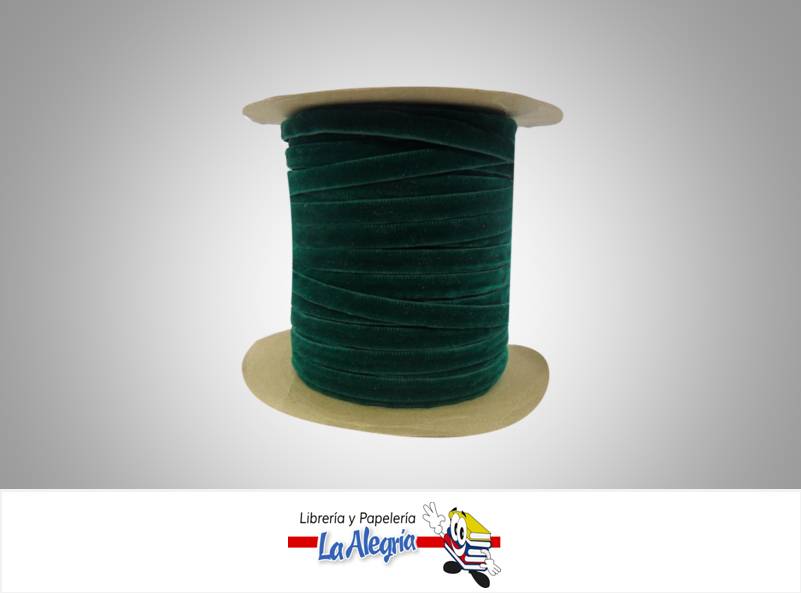 CINTA GAMUZADA 7MM VERDE ESMERALDA XMETR MARCA S/M   