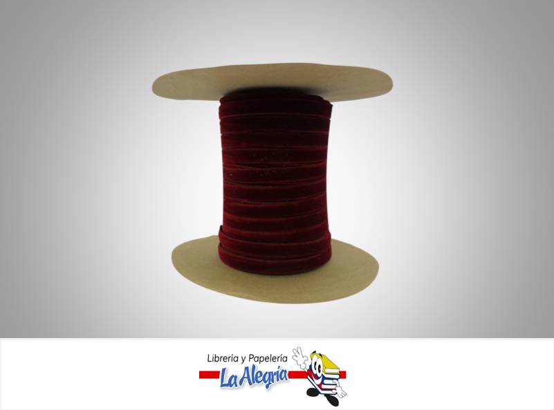 CINTA GAMUZADA 7MM VINOTINTO XMETRO MARCA S/M   
