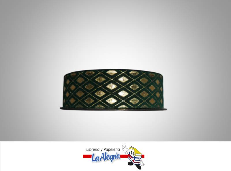 CINTA GAMUZADA 30MM VERDE NAVIDAD XMT MARCA S/M   