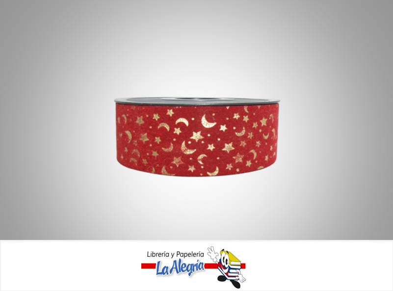 CINTA GAMUZADA 50MM ROJO NAVIDAD XMT MARCA S/M   