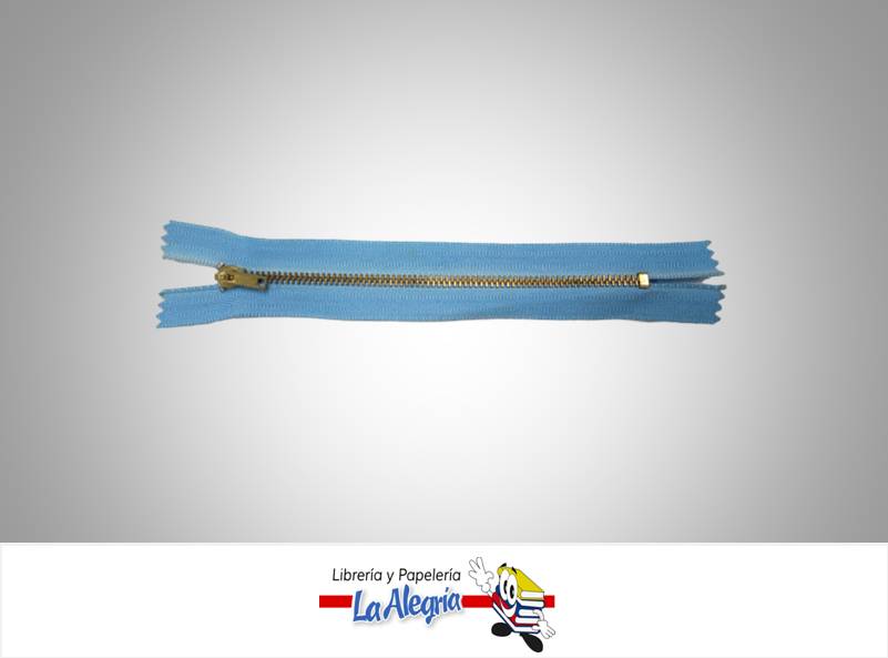 CIERRE METALICO 15CM AZUL CIELO UND MARCA S/M   