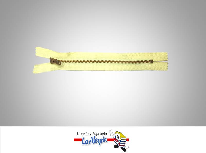 CIERRE METALICO 15CMAMARILLO CLARO UND MARCA S/M   