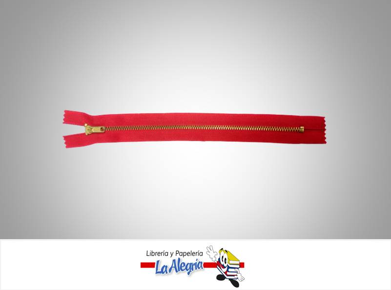 CIERRE METALICO 20CM ROJO UND MARCA S/M   
