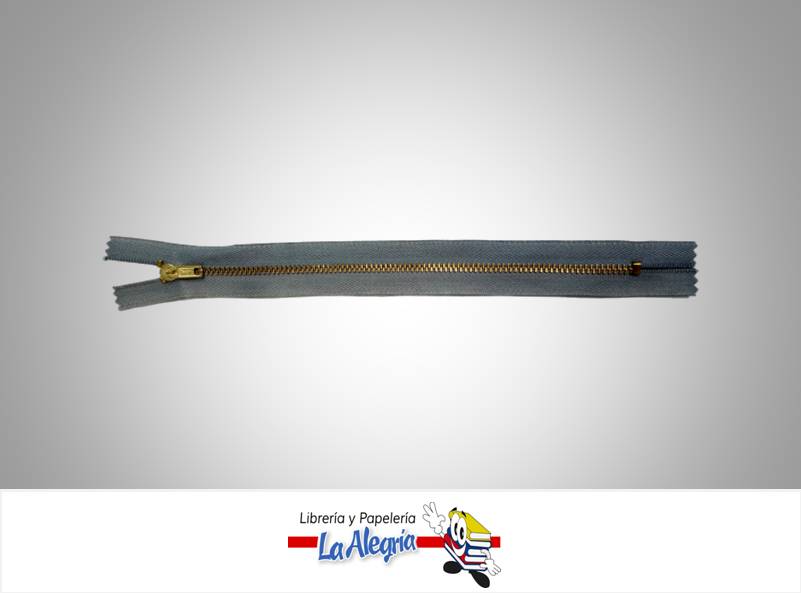 CIERRE METALICO 30CM GRIS UND MARCA S/M   