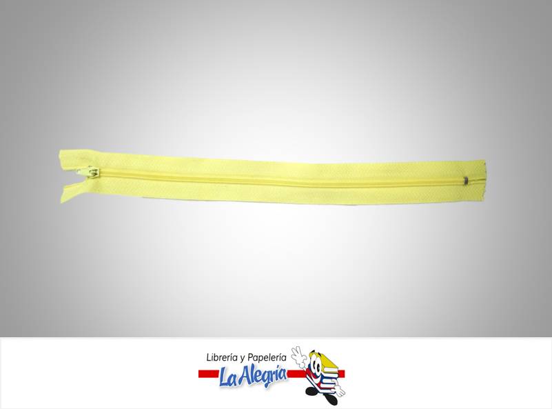 CIERRE PLASTICO 30CM AMARILLO UND MARCA S/M   