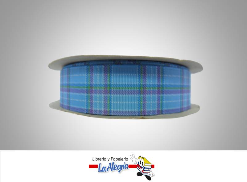 CINTA GROSS CUADRO 25MM AZUL MEDIO XMETR MARCA S/M   
