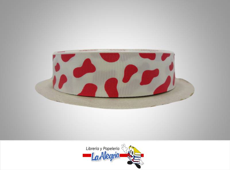 CINTA GROSS 25MM BLANCO/ROJO/MANCHA XMTR MARCA S/M   
