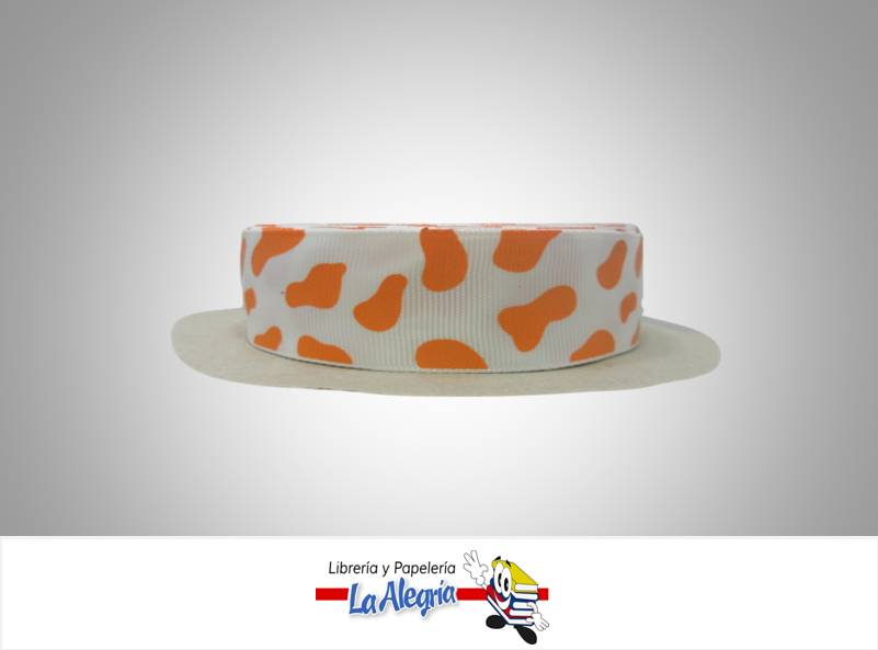 CINTA GROSS 25MM BLANCO/NARANJ/MANCHA XM MARCA S/M   